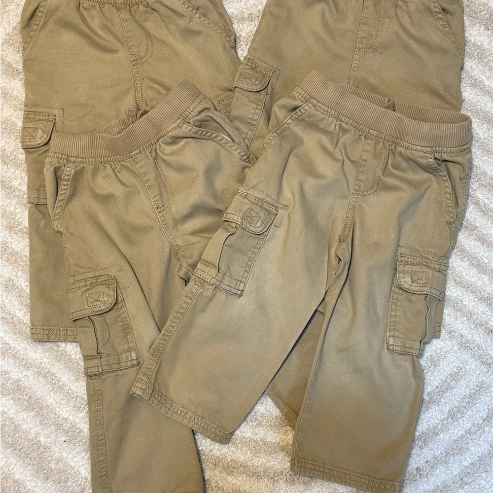 4 pairs Children Place Tan Cargo uniform Pants